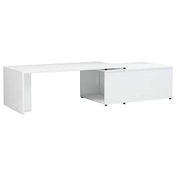 Foto van Vidaxl salontafel 150x50x35 cm spaanplaat hoogglans wit