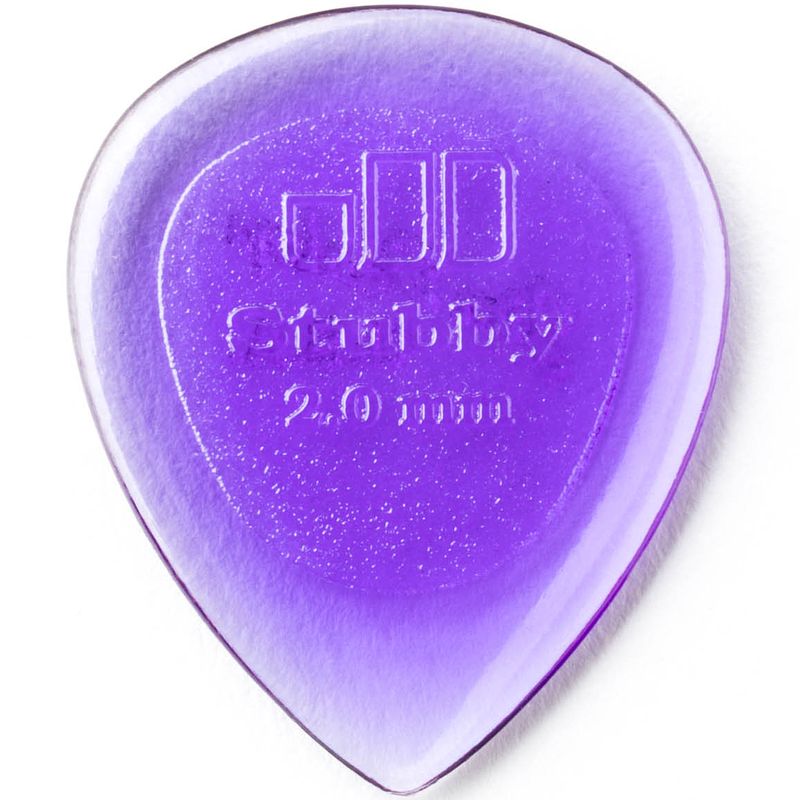 Foto van Dunlop stubby jazz 2.00mm violetkleurig plectrum