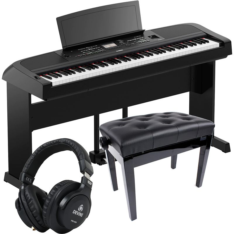 Foto van Yamaha dgx-670b digitale piano zwart complete bundel