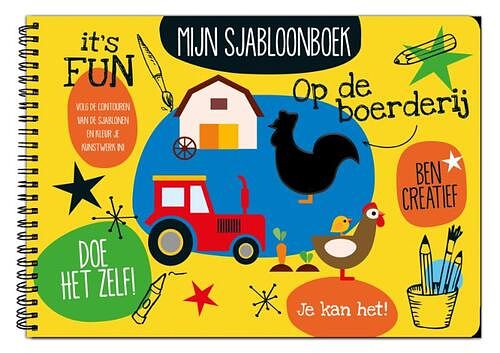 Foto van Mijn sjabloobboek - op de boerderij - hardcover (9789464324501)