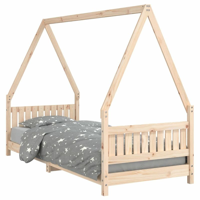 Foto van Vidaxl kinderbedframe 80x200 cm massief grenenhout