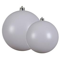 Foto van Grote kerstballen 2x stuks wit 14 en 20 cm kunststof - kerstbal