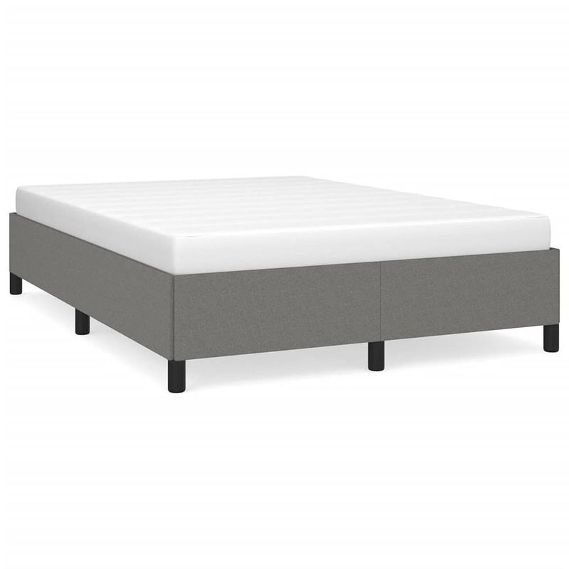 Foto van Vidaxl bedframe stof donkergrijs 140x190 cm