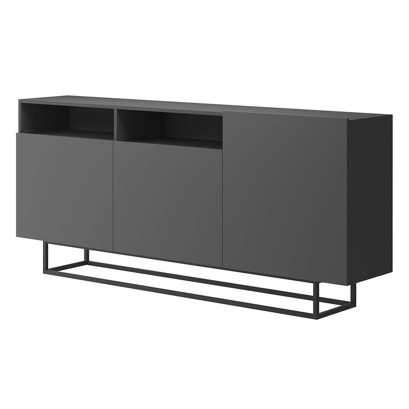 Foto van Meubella - dressoir eos - grijs - 180 cm