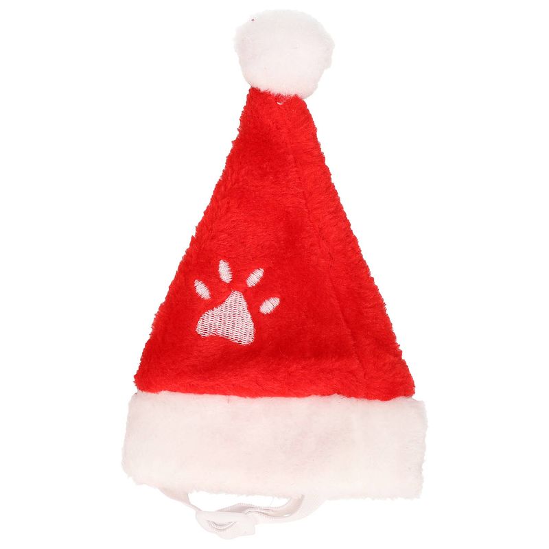 Foto van Kerstmuts - voor katten/kleine hondjes - rood - polyester - kerstmutsen