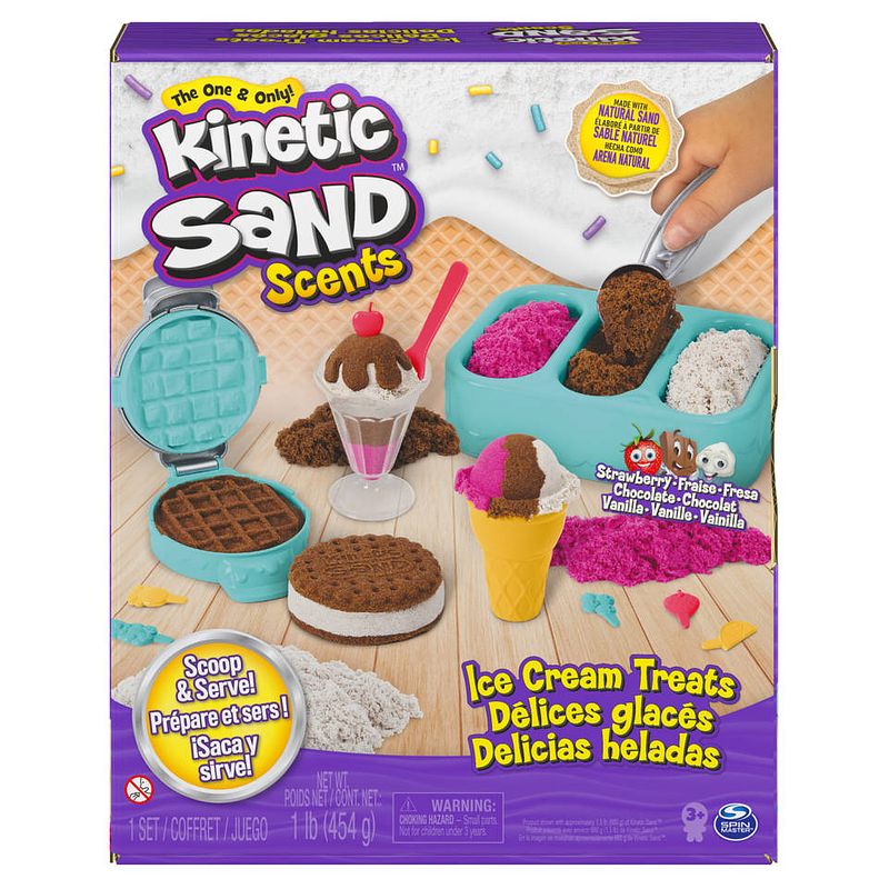 Foto van Spin master speelset kinetic sand ice cream 50 gram 16-delig