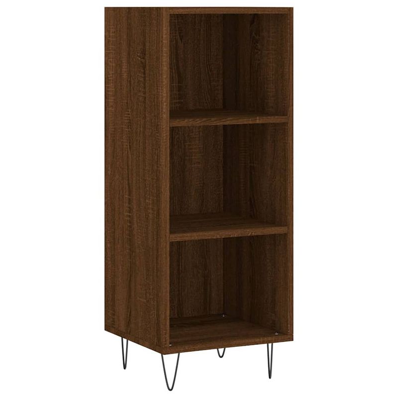 Foto van Vidaxl dressoir 34,5x32,5x90 cm bewerkt hout bruineikenkleurig