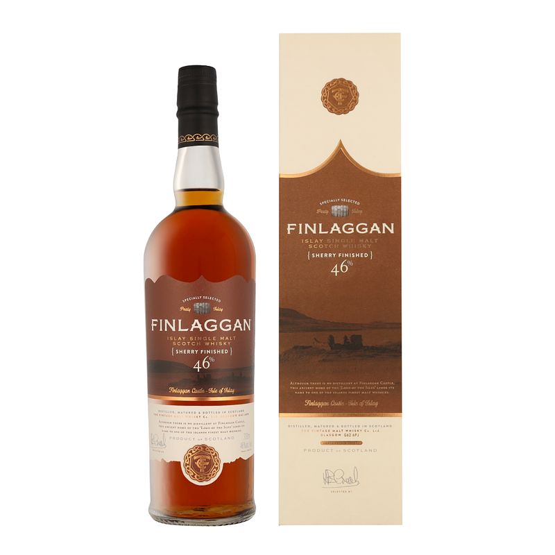 Foto van Finlaggan sherry finish 70cl whisky + giftbox