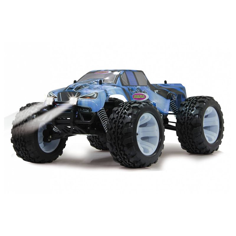 Foto van Jamara rc tiger ice monstertruck jongens lipo 2,4g 1:10 blauw