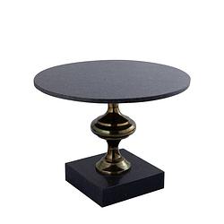 Foto van Ptmd alano black marble coffee table alu gold table leg