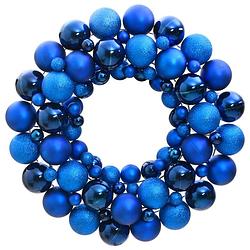 Foto van Vidaxl kerstkrans 45 cm polystyreen blauw