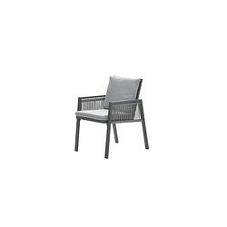Foto van Garden impressions andrea dining fauteuil-carbon black/ licht grijs