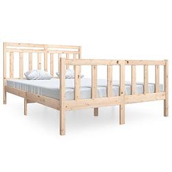 Foto van Vidaxl bedframe massief hout 140x190 cm