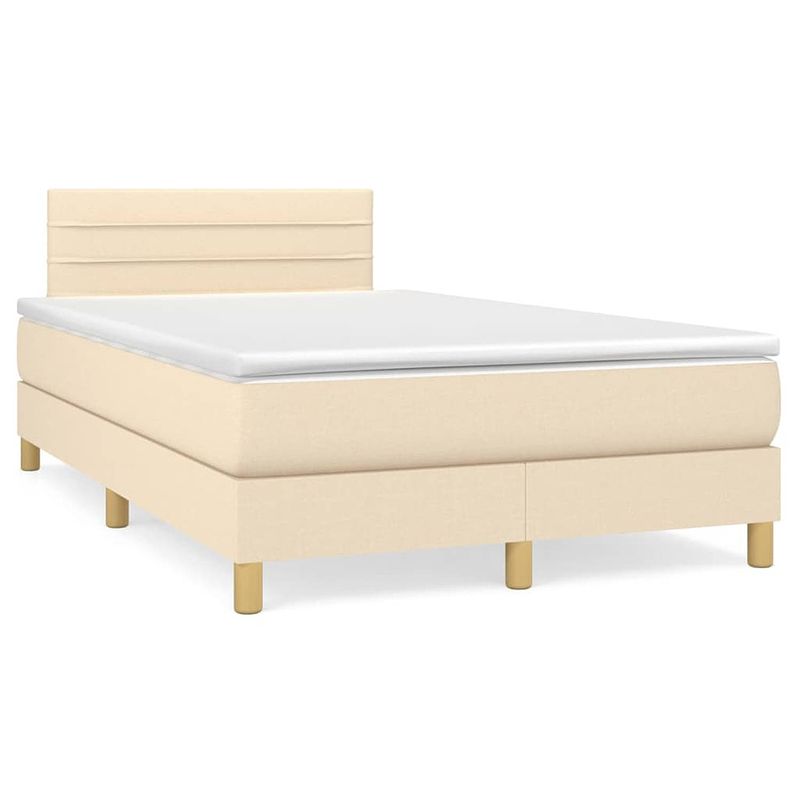 Foto van The living store boxspringbed - bedframe 203x120x78/88cm - pocketvering matras 120x200x20cm - topmatras 120x200x5cm