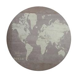 Foto van Dknc - wereldkaart hout - 78x2.3cm - grijs