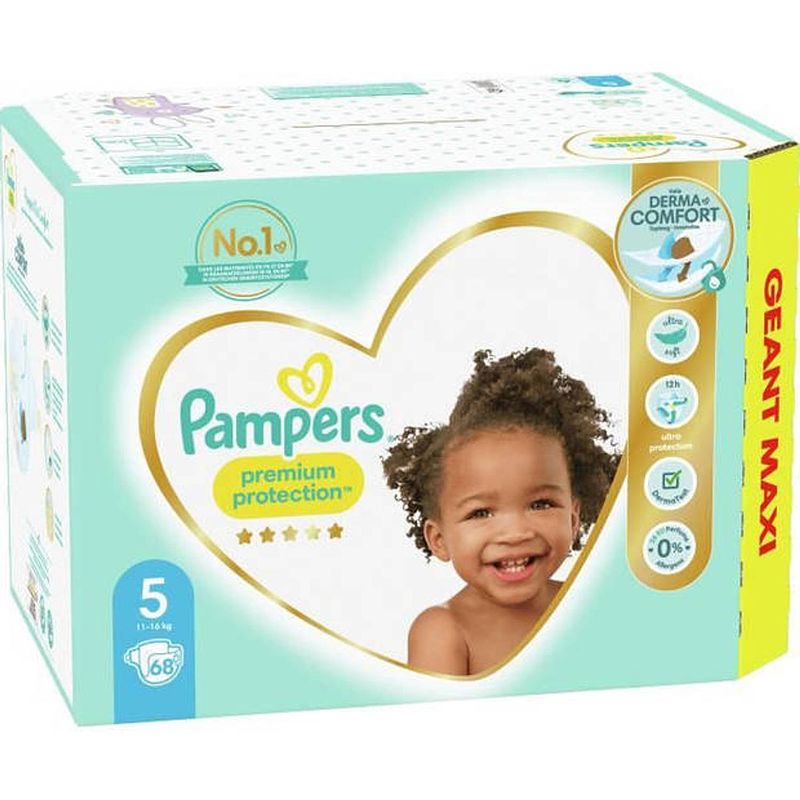 Foto van Pampers - premium protection - maat 5 - mega pack - 68 luiers