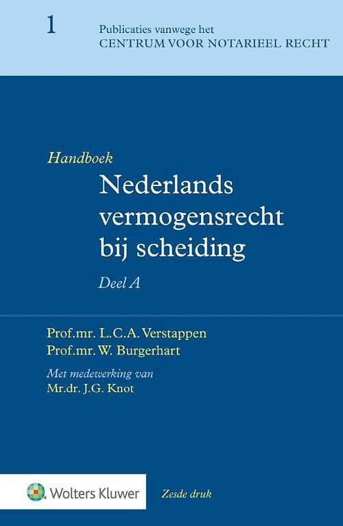 Foto van Handboek nederlands vermogensrecht bij scheiding deel a - l.c.a. verstappen - paperback (9789013150490)