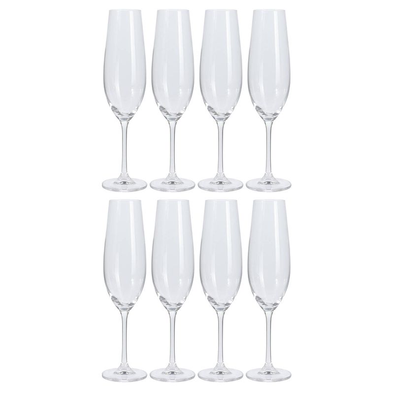 Foto van Atmosfera prosecco/champagneglazen - 16x - transparant - glas - 260 ml - hoog model - champagneglazen