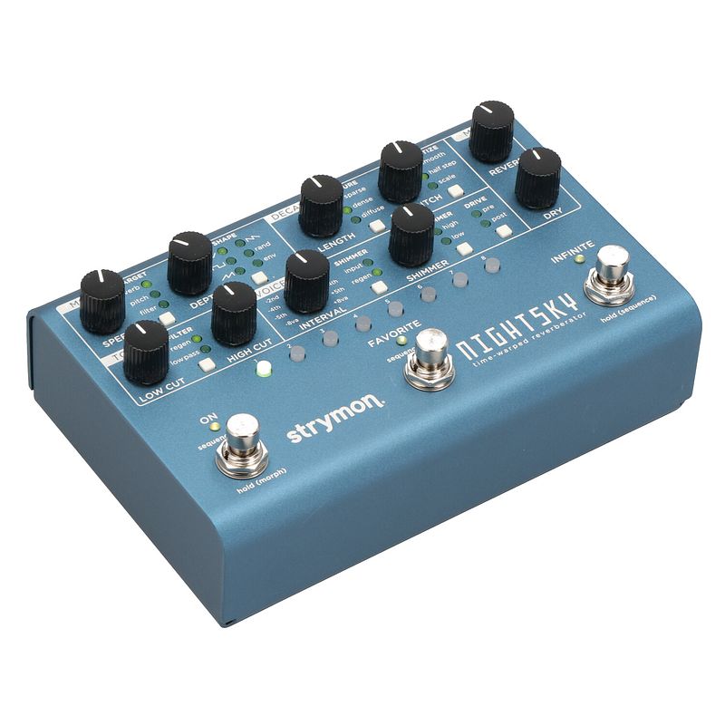 Foto van Strymon nightsky - time-warped reverberator reverb effectpedaal inclusief voedingsadapter