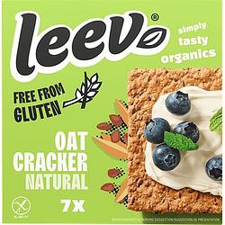 Foto van Leev oat free from gluten cracker natural 7 stuks 100 g bij jumbo