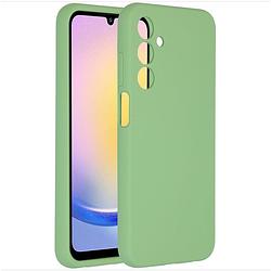 Foto van Accezz liquid silicone backcover samsung galaxy a25 telefoonhoesje groen