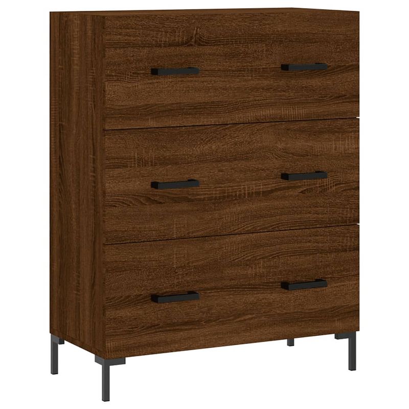 Foto van Vidaxl dressoir 69,5x34x90 cm bewerkt hout bruineikenkleurig