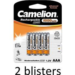 Foto van Camelion oplaadbare batterijen aaa (1000 mah) - 8 stuks