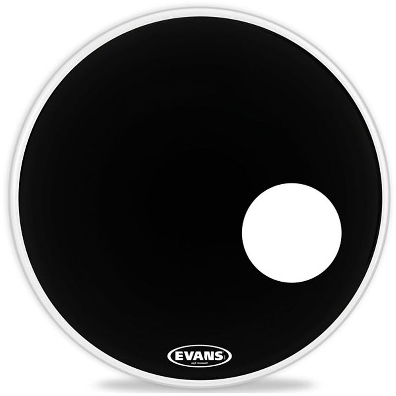 Foto van Evans bd20rb eq3 resonant black 20 inch bassdrumvel