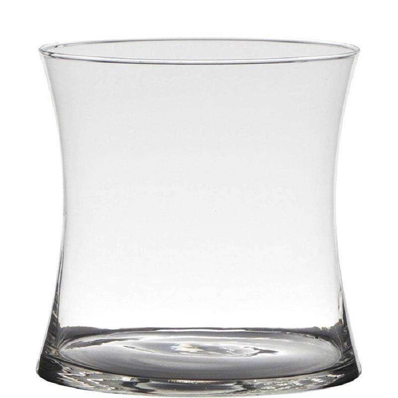 Foto van Transparante stijlvolle x-vormige vaas/vazen van glas 15 x 15 cm - vazen