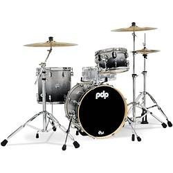 Foto van Pdp drums pdcm18bpsb concept maple silver/black fade lacquer 3d. bebop shellset