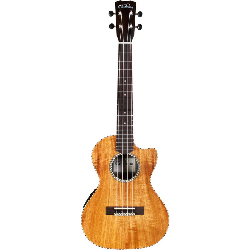 Foto van Cordoba 25t-ce elektrisch-akoestische tenor ukelele met acacia top