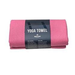 Foto van Matchu sports yoga handdoek elegant pink - elegant pink - 183 cm - 61 cm - 1 cm - 80% polyester en 20% polyamide