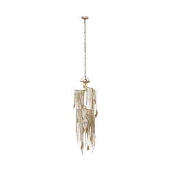 Foto van Ptmd wilco brass casted alu hanging lamp chains small