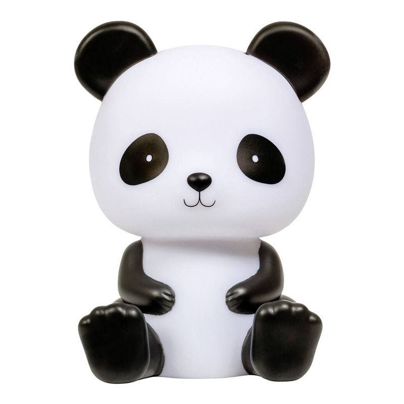 Foto van A little lovely company nachtlamp panda junior 19 cm pvc zwart/wit