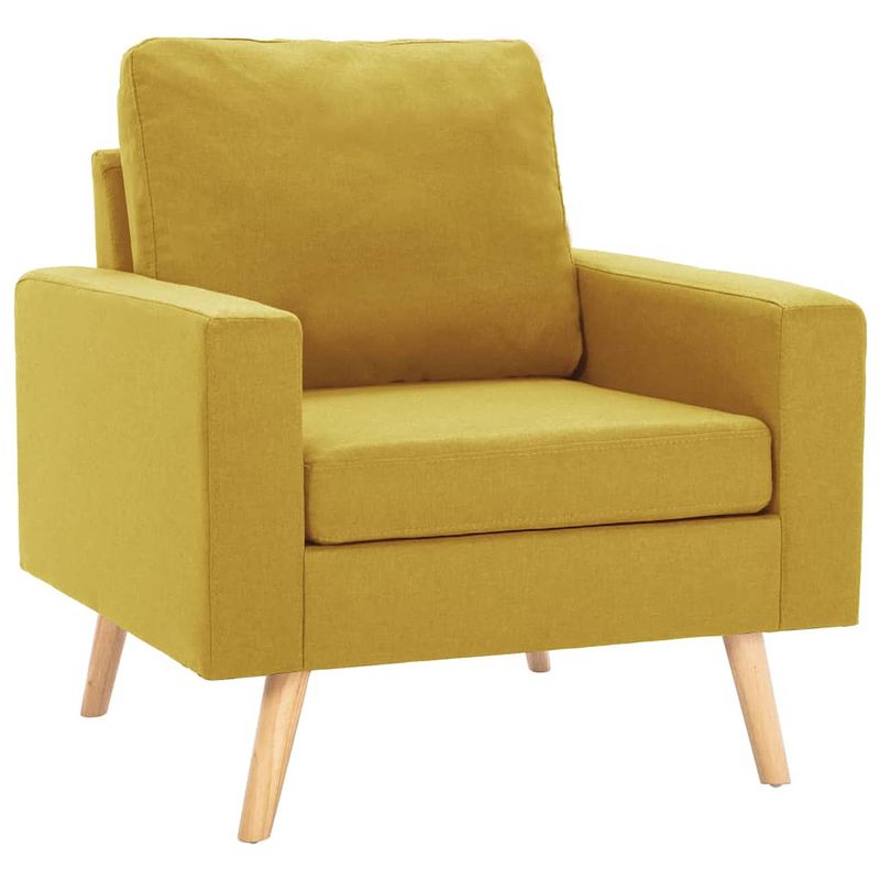 Foto van The living store fauteuil - xyz - zitmeubel - 77 x 71 x 80 cm - geel