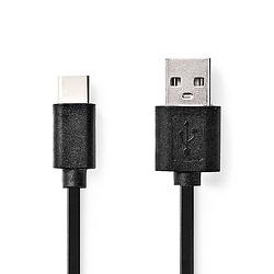 Foto van Nedis usb-kabel - zwart - 2.00 m