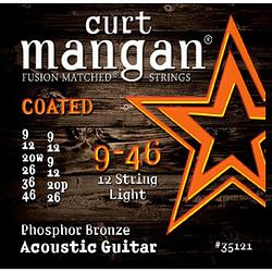 Foto van Curt mangan phosphor bronze coated 9-46 12-string snarenset voor 12-snarige akoestische gitaar