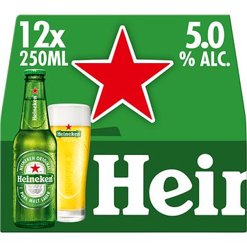 Foto van Heineken premium pilsener bier draaidop fles 12 x 25cl bij jumbo