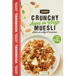 Foto van Jumbo crunchy muesli appel en rozijn voordeelverpakking 900g