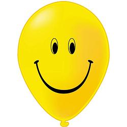 Foto van Tib ballonnen smile 30 cm latex geel 7 stuks