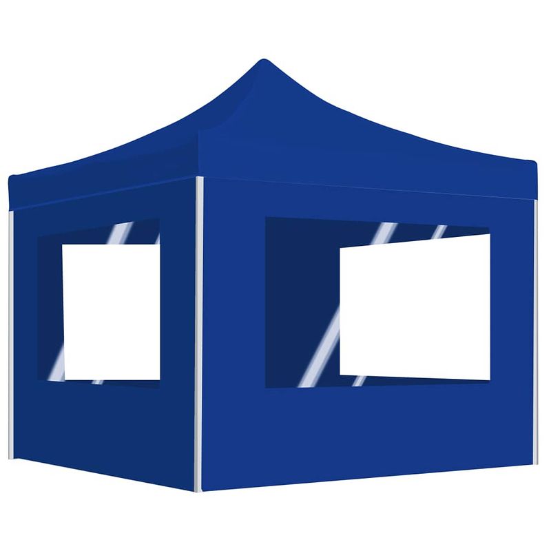 Foto van Vidaxl partytent inklapbaar met wanden 3x3 m aluminium blauw