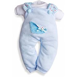 Foto van Berjuan poppenkleding baby sweet 45 cm lichtblauw/wit 2-delig