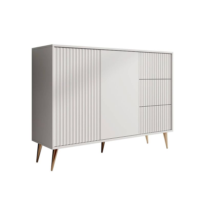 Foto van Meubella dressoir winq - wit - 135 cm