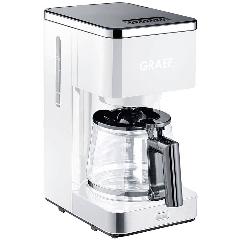 Foto van Graef fk 401 koffiezetapparaat wit capaciteit koppen: 10 glazen kan, warmhoudfunctie