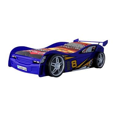 Foto van Vipack autobed night racer - blauw - 68,5x111x241,5 cm - leen bakker