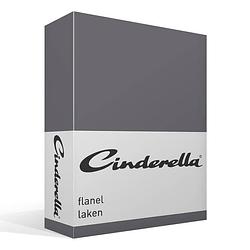 Foto van Cinderella flanel laken - 100% geruwde flanel-katoen - 1-persoons (160x260 cm) - grijs