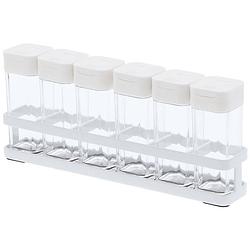 Foto van Yamazaki spice bottle x 6 and rack - tower - white