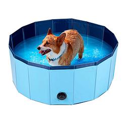 Foto van Maxxpro opvouwbaar hondenzwembad - antislip - leegklep - ? 80 cm - blauw