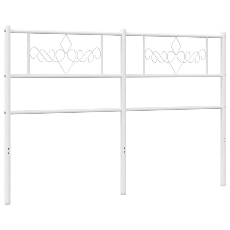 Foto van Vidaxl hoofdbord 135 cm metaal wit