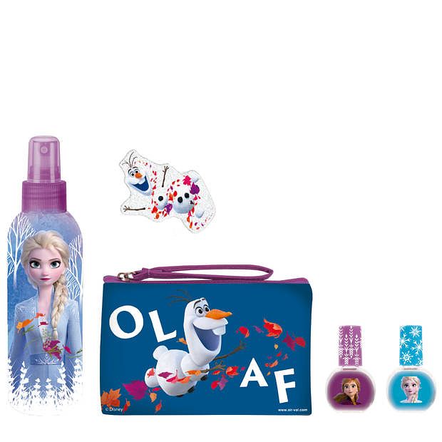 Foto van Frozen ii geschenkset - body spray 150 ml & manicurekit - met nagellak, nagelvijl & toilettas - ideaal kerstgeschenk!